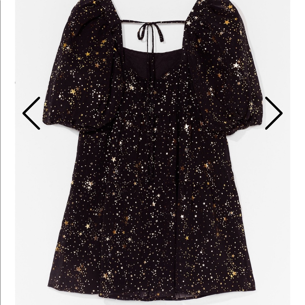 Nastygal star puffed sleeve dress
